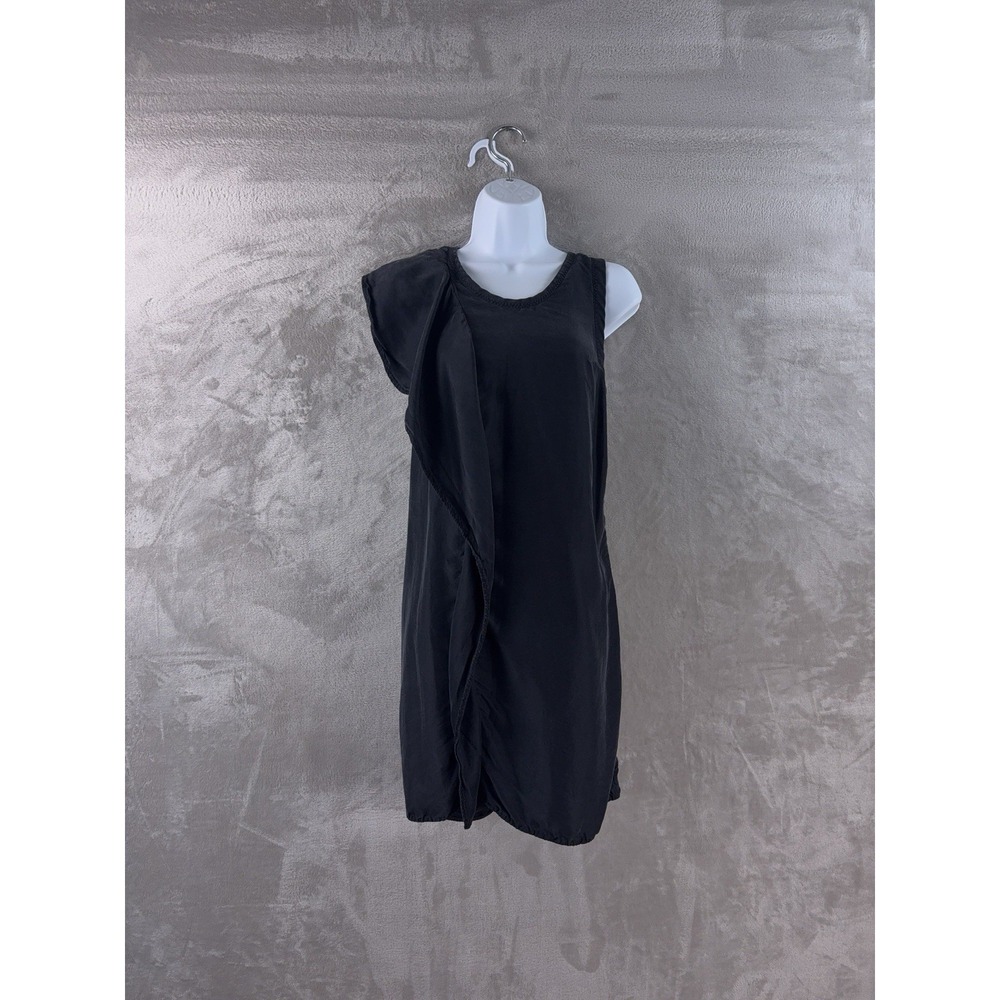 3.1 Phillip Lim Dress Womens Size 4 Black Sleeveless Ruffle Asymmetrical Mini